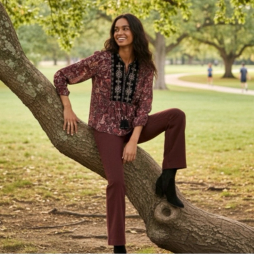 Anthropologie Glenda Lace Blouse by Daniel Rainn Size Large - Picture 4 of 12